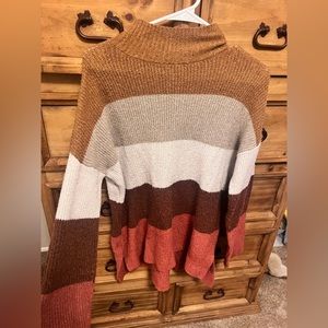 multicolored fall sweater